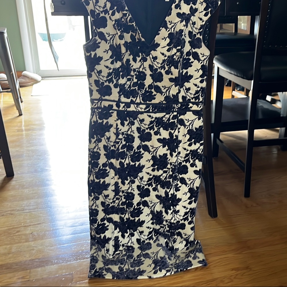 Floral Black, Purple and White Dress